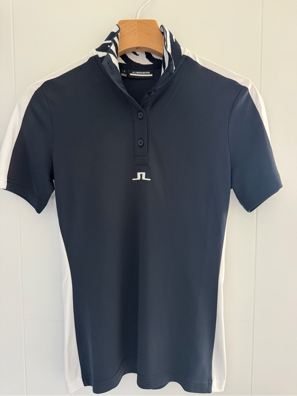 J.Lindeberg Pip Polo with White Side Panels